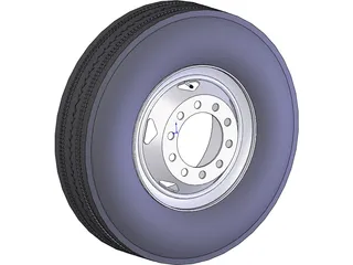 Tire Truck 10.00 R20 3D Model preview