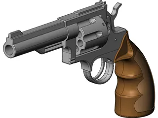 Smith and Wesson Revolver 3D Model preview
