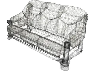 Sofa Leather 3D Model preview