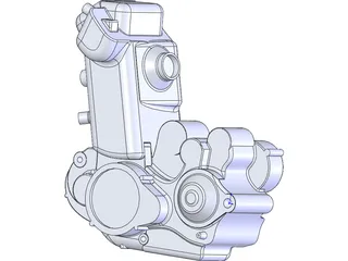 KTM 525EXC 510cc Engine 3D Model preview