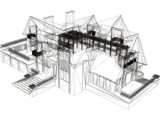 Victorian (Tudor) Style Cottadge 3D Model preview