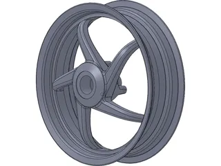 Wheel Rear Aprilia SR50 3D Model preview