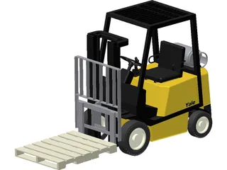 Forklift Yale 3D Model preview