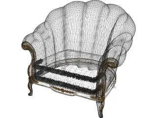 Classic Armchair 3D Model preview