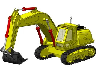 Excavator 3D Model preview