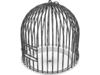 Bird Cage 3D Model preview