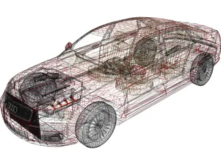 Audi A8 Long 3D Model preview