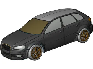 Audi A3 Body 3D Model preview