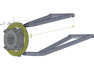 Polaris RZR (Race) 2WD Front Suspension 3D Model preview