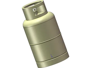 Gas Cylinder 3D Model preview