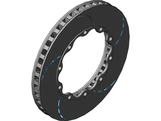 Brake Disc Front AP Racing 355mm 3D Model preview