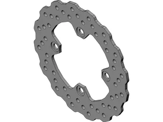Brake Rotor Rear Kawasaki ZX10R 3D Model preview