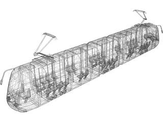 Streetcar Modern City 3D Model preview
