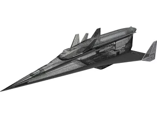 Spyral Space Ship 3D Model preview