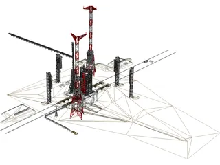 Baikonur Universal Set of Stand-Start 3D Model preview