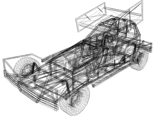 F1 Brisca Stockcar 3D Model preview