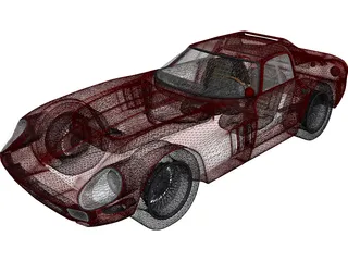Ferrari GTO 3D Model preview