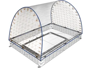 Hose Reels Pallet 3D Model preview