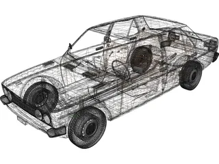Fiat 131 Mirafiori 3D Model preview