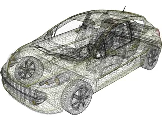 Peugeot 207 1.6 HDI 3D Model preview