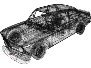 BMW 2002 Turbo (1973) 3D Model preview