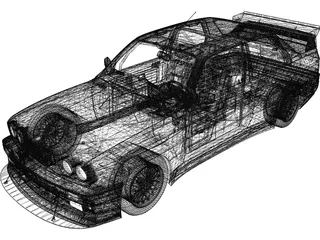 BMW M3 E30 (1991) 3D Model preview