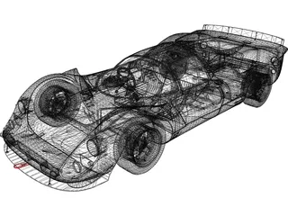 Ferrari 330P4 (1967) 3D Model preview