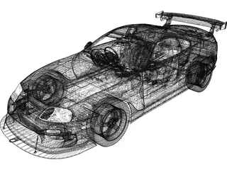 Toyota Supra Top Secret (1998) 3D Model preview