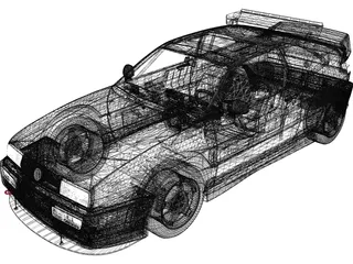 Volkswagen Corrado (1995) 3D Model preview