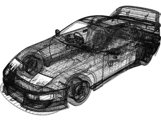 Nissan Fairlady ZvS TwinTurbo (1994) 3D Model preview