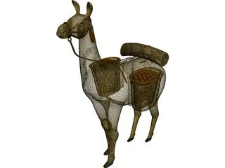 Llama 3D Model preview