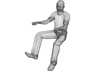 Scooter Driver 3D Model preview
