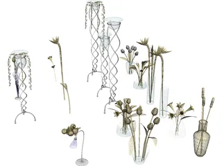 Flowers Collection (19 models) 3D Model preview