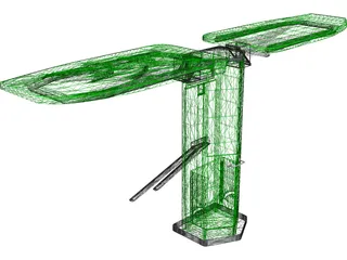 Collapsible Stand Stove 3D Model preview
