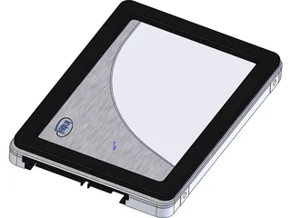SSD Intel 2.5 80Gb 3D Model preview