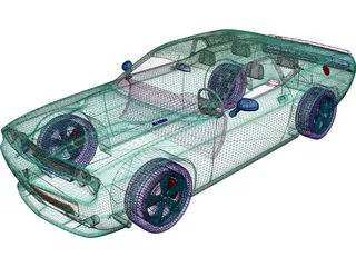 Dodge Challenger SRT8 3D Model preview