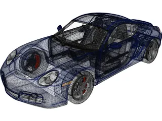 Porsche Cayman S 3D Model preview