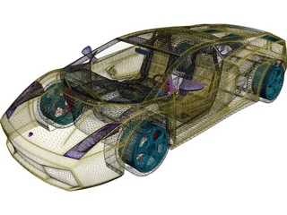 Lamborghini Gallardo 3D Model preview