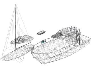 Boats Collection 3D Model preview