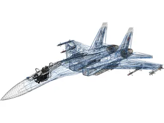 Sukhoi Su-27 Flanker 3D Model preview