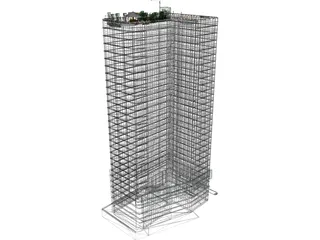 Tower with Skybar 3D Model preview