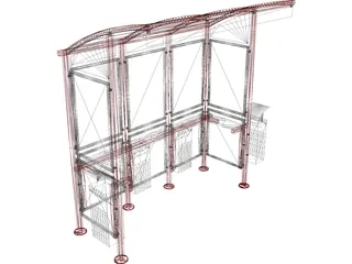 Bus Stop 3D Model preview