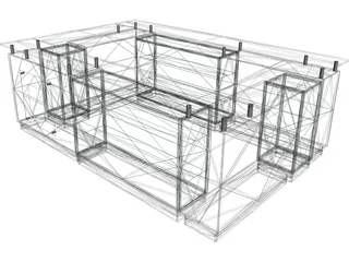 Mall Kiosk 3D Model preview