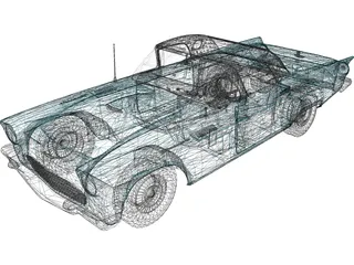 Ford Thunderbird (1957) 3D Model preview