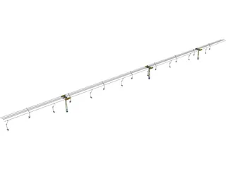 Mountain Cable Railway 3D Model preview