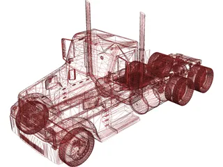 Freightliner Coronado Day Cab 3D Model preview