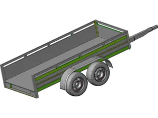 Koch Tandem Trailer 3D Model preview