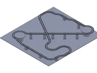 Race Track Model 3D Model preview