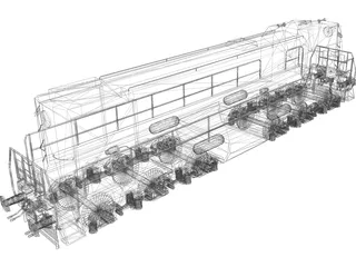 TEM2 Diesel Locomotive 3D Model preview