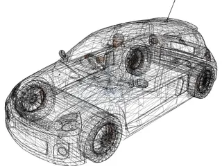 Renault Clio Sport V6 3D Model preview